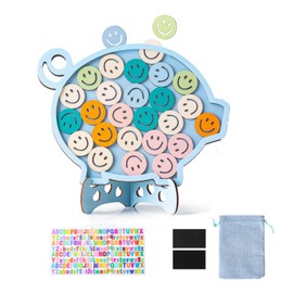 Magnetic Reward Jar for Kids with Letter Stickers,Potty Training Reward Jar,Star Jar Reward System Ideal for Classroom Reward System,Home Chore Chart and Positive Behavior Boys Girls Gift (Blue)