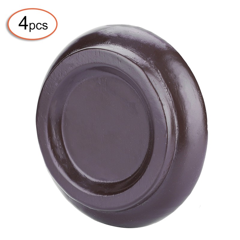 4Pcs Beech Wood Round Piano Foot Pads Set Upright Piano