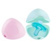 LANEYLI Pacifier Case (Macaron Pink, Green, 2 Pack)