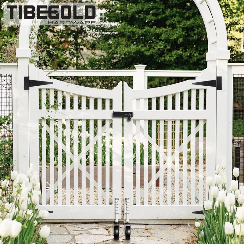 TIBEGOLD 5" Spring Loaded Gate Caster, Heavy Duty Gate Wheel