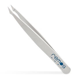 Remos Combination Tweezers Slanted / Pointed with Double Function Stainless Steel 9 cm Splitter tweezers and hair tweezers in one.
