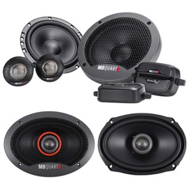 MB Quart Pair FSB216 6.5" 280 Watt Component Speakers+(2) 6x9 Coaxial Speakers
