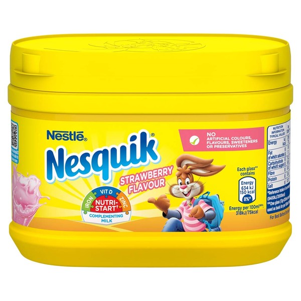 Nesquik Strawberry Milkshake Mix, 300g