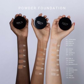 IDUN Minerals Mineral Powder Foundation - Longwear, Lightweight, Smooth Powder Formula - Blurring, Skin-Perfecting Finish - Vegan and Cruelty Free Formula - 019 Sigrid - 0.25 oz
