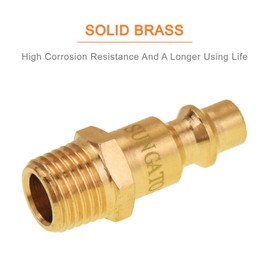 SUNGATOR 8-Piece 1/4" NPT Air Hose Fittings, Solid Brass 1/4'' Air Line Quick Connect Fittings, 1/4 Inch Coupler and Plug Kit, Compressor Accessories, Quick Connect Hose Repair Kit