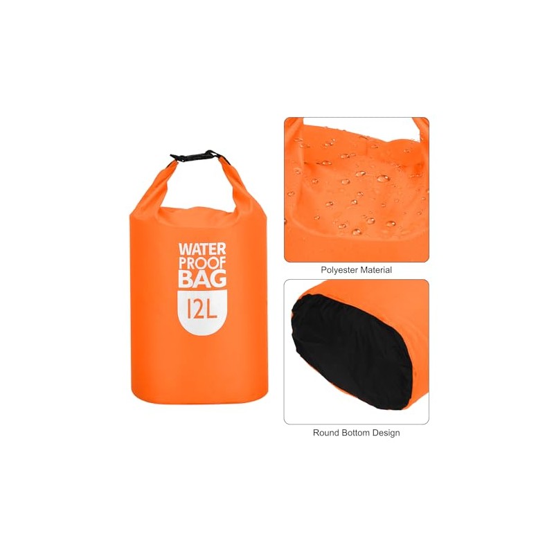 PATIKIL - Bolsa seca impermeable de 12 litros, portátil, bolsa