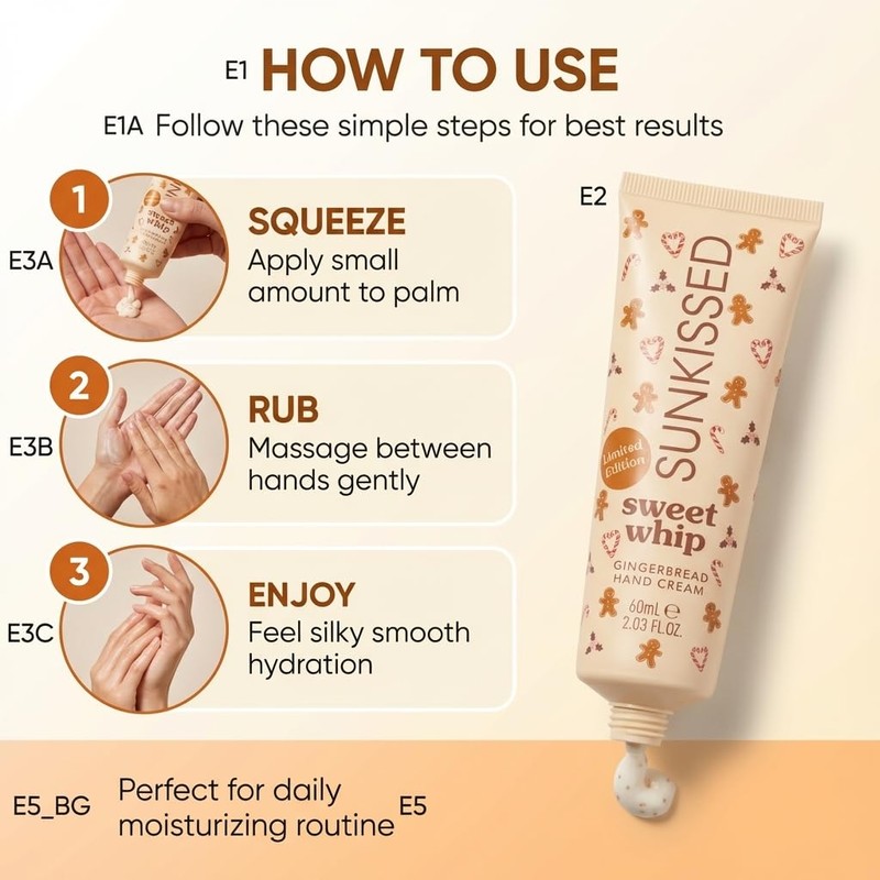 Sunkissed Hand Cream Gift Set - 2 Pack Gingerbread Hand
