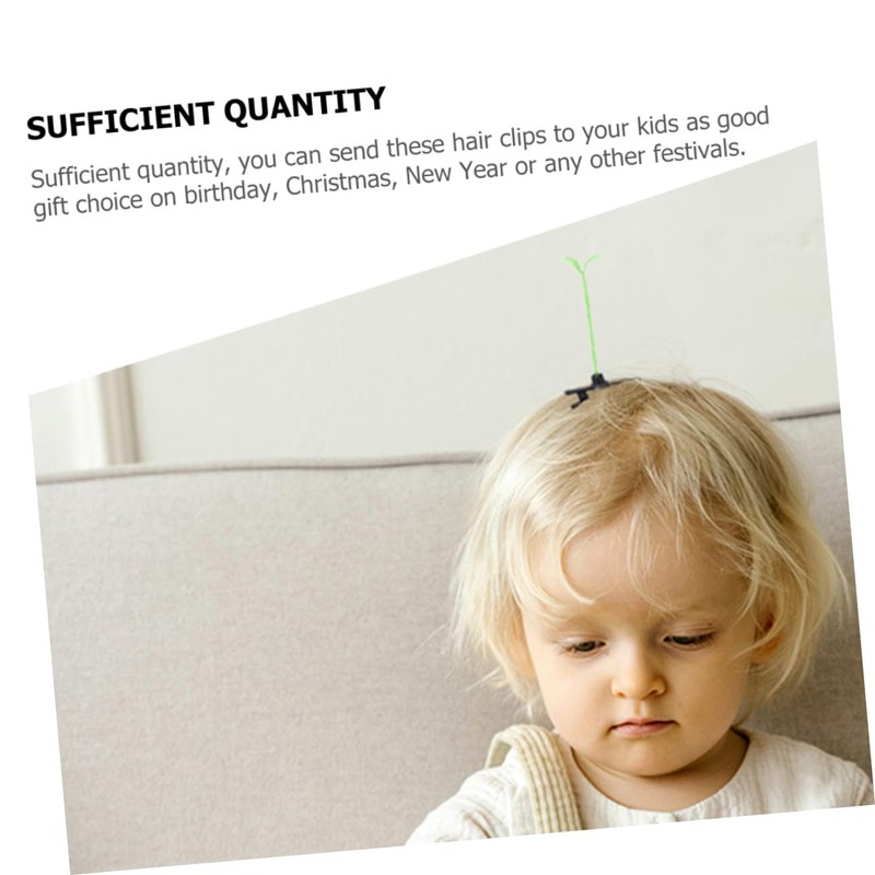 Healvian 50pcs Adorable Sprout Hair Clips for Girls Mini Kawaii