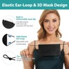 Assacalynn Disposable Mask 4 Layer 2023 Black Mask with White