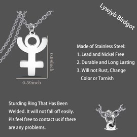 Lywjyb Birdgot Pluto Symbol Necklace Planet Necklace Solar System Necklace for Women Girlfriend (planet ne Pluto ca)