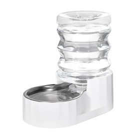 RIZZARI Dog Water Bowl Dispenser: 5L Automatic Stainless Steel Gravity Feeder - Large Capacity Ideal for Indoor and Outdoor Hydration