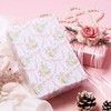 LaRibbons Reversible Bow Wrapping Paper Mini Roll, Pink Bow and