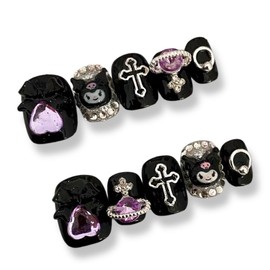 Kawaii Kuromi Pochacco 3D Nail Decal - Anime Press On Nails