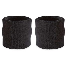 Premium Terry Cloth Cotton Wristband Pair - Color: Red