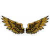 GT Graphics Yellow Pair of Wings - Vinyl Sticker Waterproof