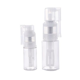 Leadigol 2Pcs Portable Powder Spray Bottle, Clear Plastic Makeup Bottle Spray Bottle, Empty Spray Bottle for Hair Salon Home Makeup Tool