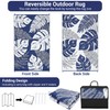 Waterproof 8x10 Outdoor Rug for Patio Reversible Plastic Straw Rug