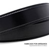 Cinturón de Piel Vacuna con Hebilla Vaquera Vintage (Negro, 38)