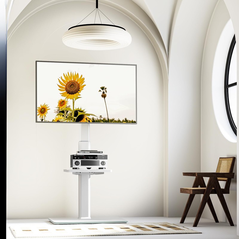 AX WABER Universal Floor TV Stand with Mount 70 Degree
