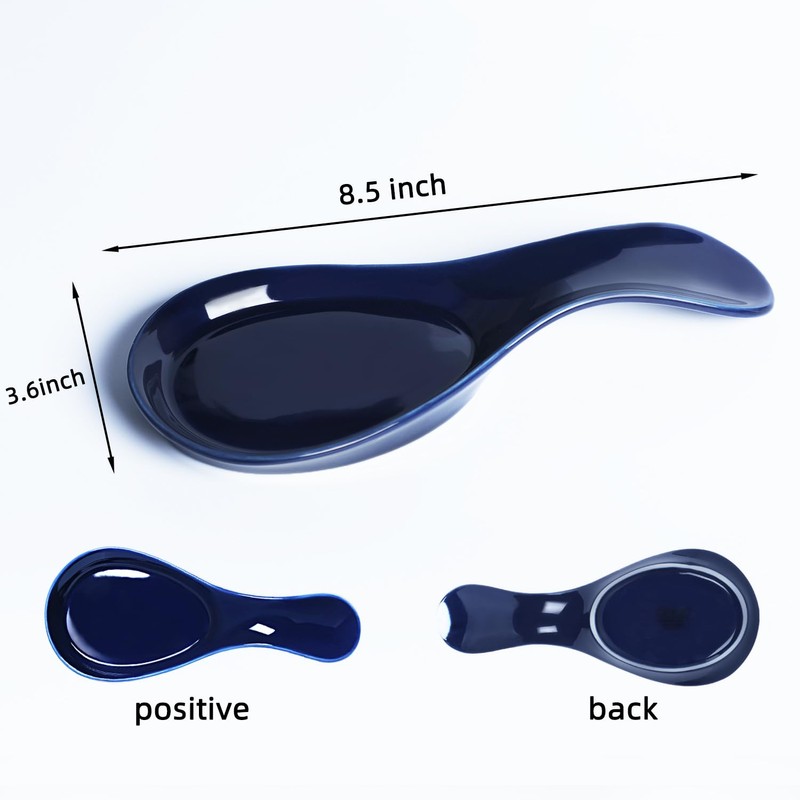 GDCZ Porcelain Spoon Rest - Large Spoon Holder Utensil Rest