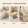 Half-Moon Memory Foam Bolster Pillow for Knee, Ankle, Back &