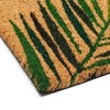 Tropical Green Palm Welcome Mat, Natural Coir Doormat (30 x