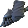 YNR Equestrian Winter Thermal Horse Riding Gloves Synthetic Leather Black