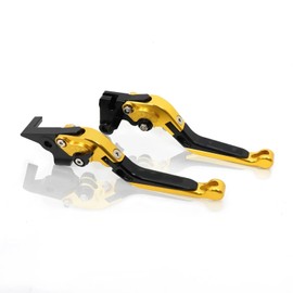 KSHSAA Motorcycle Accessories for Yam&ha MT-07 FZ-07 MT 07 FZ07 MT07 FZ 07 2014-2023 CNC Adjustable Folding Extendable Brake Clutch Levers Lever (Color : Gold)
