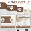 Boho Mid Century Modern Hookless Shower Curtain with Snap in
