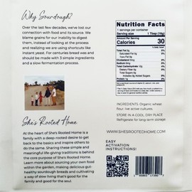 Shes Rooted Home Dehydrated Sourdough Starter Culture | Artisan Style Live Active Starter For Baking Sourdough Bread | Perfect for Pizza, Pancakes, Focaccia | Sourdough Starter