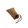 Leather Drawstring Pouch multipurpose Medieval coin waist bag, Vintage Brown,