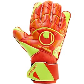 uhlsport Unisex Adult Impulse Soft PRO Goalkeeper Gloves, Dynamic Orange/Fluo Yellow, 45