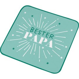 GRUSS & CO 74377 Magic Towel with Dad Motif, Small Hand Towel, Guest Towel, Pressed Shape, 30 cm x 30 cm, Cotton, Gift for Dad, Funny Surprise