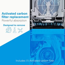 Daikin Carbon Replacement Filter BAD105A4N for Home Air Purifier MCKB70YSAU, Removes Odor Molecules, Gases, Smoke, Irritants and Other Particulates, Cut to Fit for Easy Installation