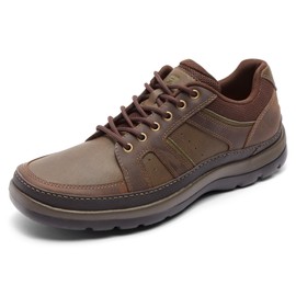 Rockport Men's Get Your Kicks Mudguard Blucher, Dark Brown Leather, 11 Wide