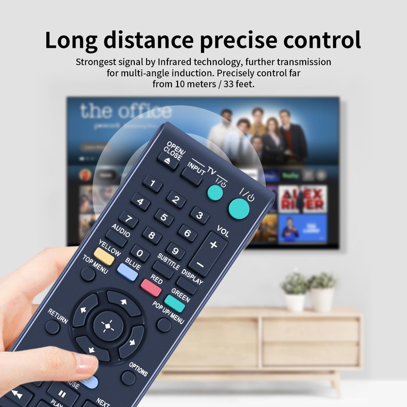 RMT-B119A Replacement Remote Control for Sony BD, Compatible With BDP-S1100