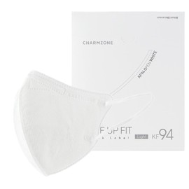 CHARMZONE New Tone Up Fit Black Label Light KF94 Mask, 25 Pack – Lightweight 3-Layer Structure, Skin Tone Enhancing, M/L Sizes, Made in Korea (Medium, White)