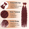 CHARSUN Deep Wave Braiding Hair Curly Bulk Synthetic Hair Extensions