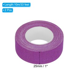 PATIKIL 1 Inch x 33 Feet Neon Gaffer Cloth Tape, 2 Roll Fluorescent Adhesive Tape Black Light Glow Tape for Stage Party Play Grid DIY Art Crafts, Purple