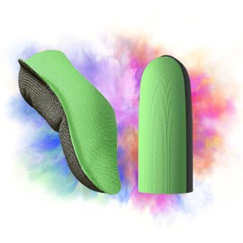 MERTTURM [2023 Updated Finger Sleeves for Gaming, Anti-Sweat, Precision Touch Response with High Silver Content, Durable Use for Game Lovers PUBG, Green