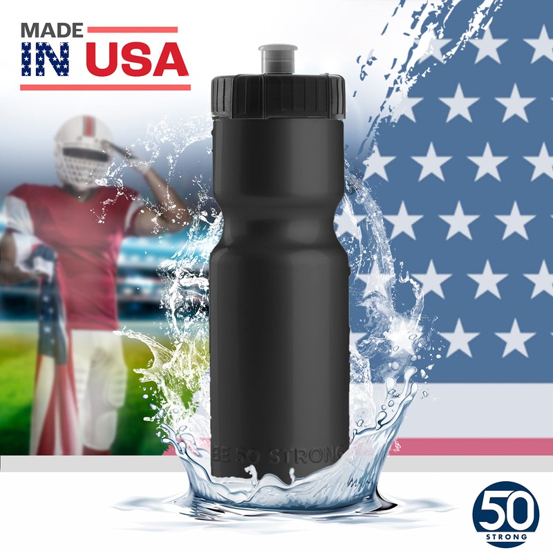 50 Strong Sports Water Bottles 2-Pack – Reusable 22 oz