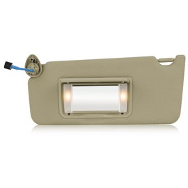 TadaMark Left Driver Side Sun Visor Fit for Honda Accord 2008 2009 2010 2011 2012 2013 2014 2015 2016 2017 Beige with Light Replace # 83280-TA0-A91ZB