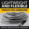 BIONIC STEEL 50 Ft Metal Garden Hose with Sprayer Nozzle,