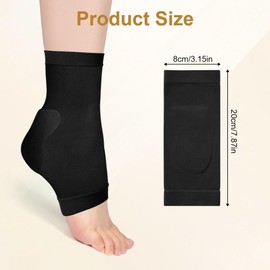 Fefod Achilles Tendonitis Heel Protector Socks, 2 Pack Achilles Tendon Sleeve, Achilles Tendon Support Compression Gel Padded Sleeve Socks for Cushion of Bursitis, Tendonitis, Tenderness, Dry Cracked