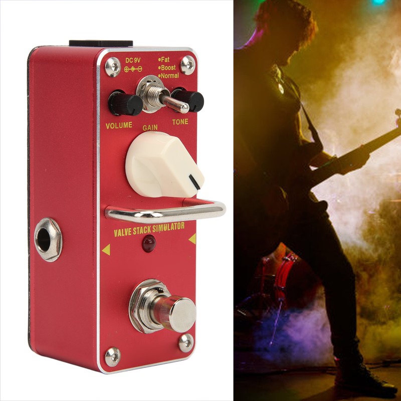 Simulator Effect Pedal Tube True Bypass Distortion Tone Amplifier Guitar