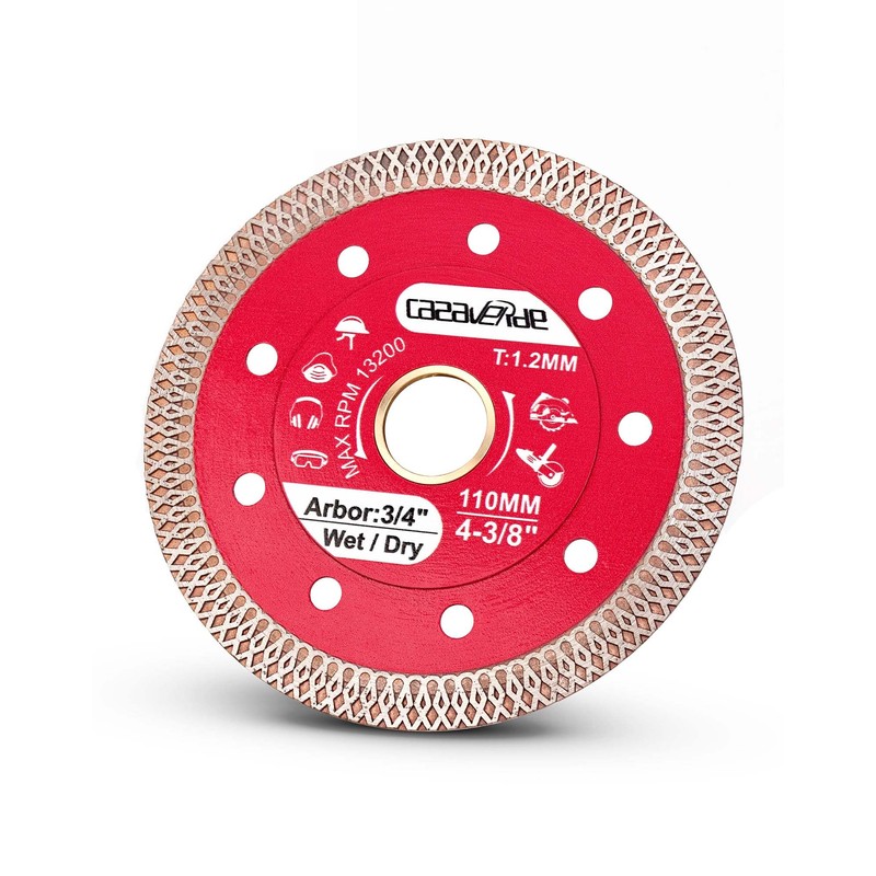Casaverde 4-3/8" Tile Blade with 3/4" Arbor,Wet or Dry Cutting