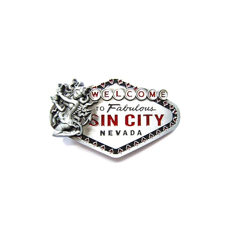 Urban Backwoods Welcome To Sin City I Belt Buckle for