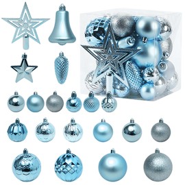 Christmas Ornaments, Balls, Set of 45, Luxurious, Scandinavian Style, Christmas Tree Decorations, Stylish, Gorgeous, Rooms, Coffee Shops, Shop Decorations, New Year, Home Use, Atmosphere Decoration