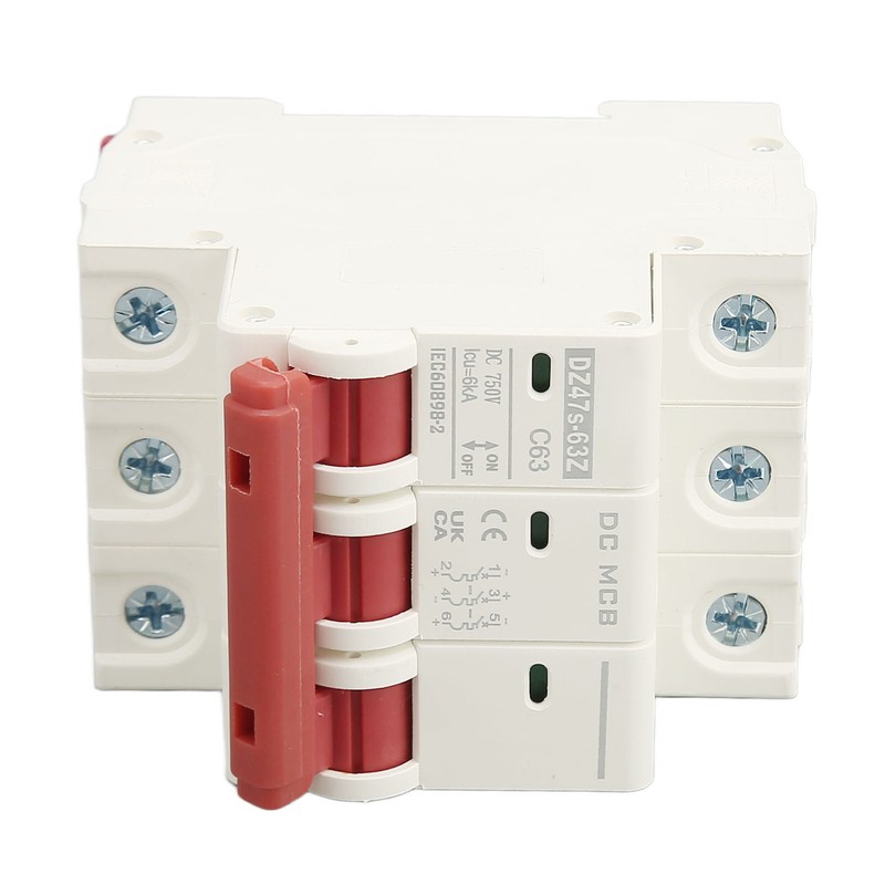 3P Miniature Circuit Breaker DIN Rail Mounted Short Circuit Protection