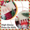 French Tip False Nails Almond - 24Pcs Nude Press On